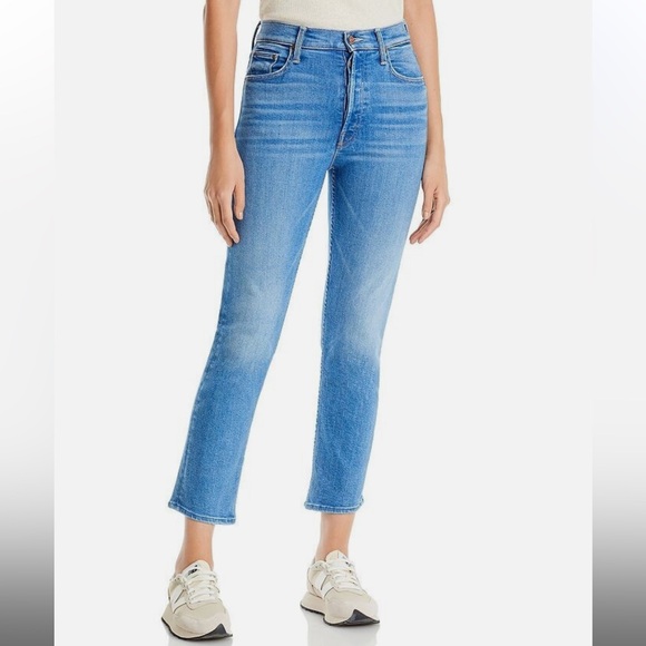 Mother The Tomcat High Rise Cropped Straight Jean in Layover Size 25 - Picture 16 of 16